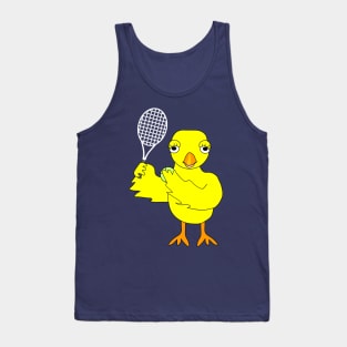 Tennis Chick White Racket Tank Top